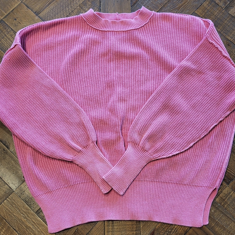 Aerie Pink Crew Neck Sweater